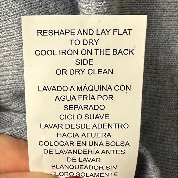 Michael Kors Women’s Sz Small & Sz Medium Hi-Lo Long Sleeve Blue Sweater K625 - Picture 14 of 14